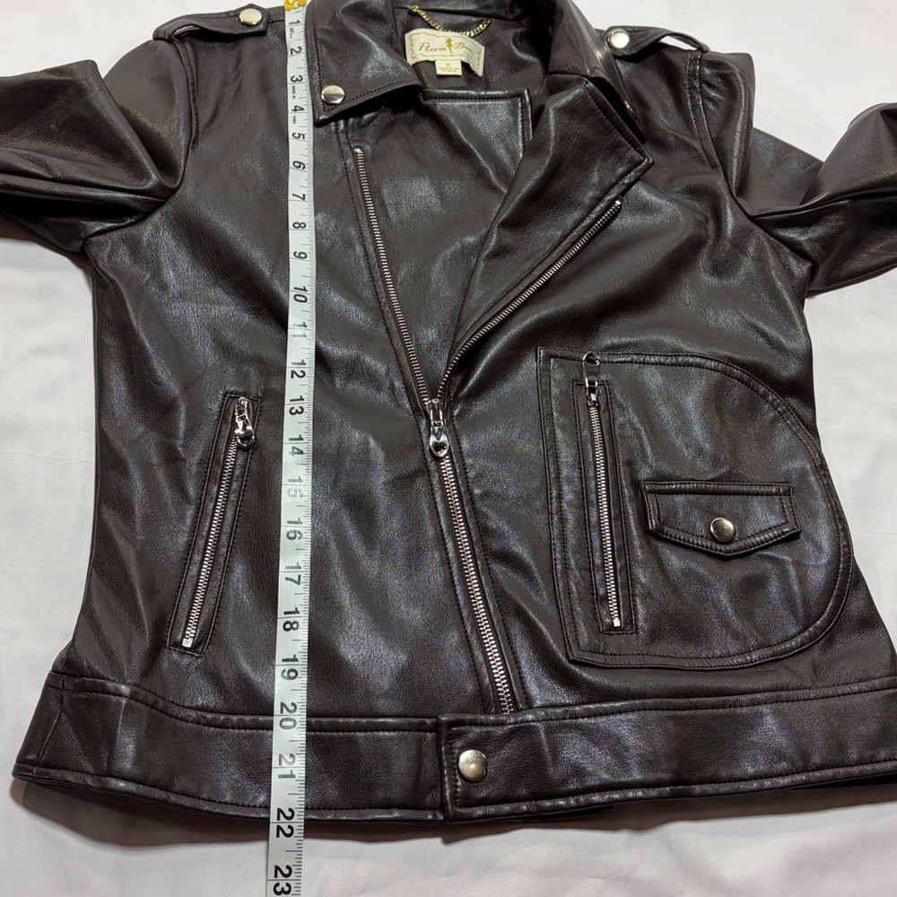 Flora bea faux leather jacket size M - Picture 5 of 8